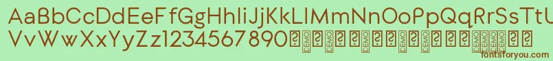 DylangothicRegular-fontti – ruskeat fontit vihreällä taustalla