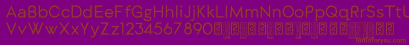 DylangothicRegular-fontti – ruskeat fontit violetilla taustalla