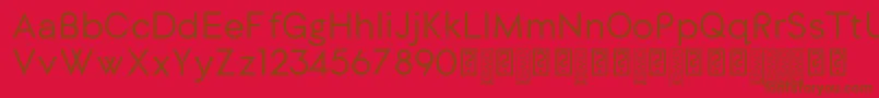 DylangothicRegular-fontti – ruskeat fontit punaisella taustalla