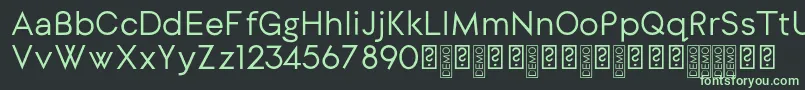 DylangothicRegular Font – Green Fonts on Black Background