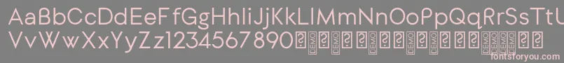 フォントDylangothicRegular – 灰色の背景にピンクのフォント