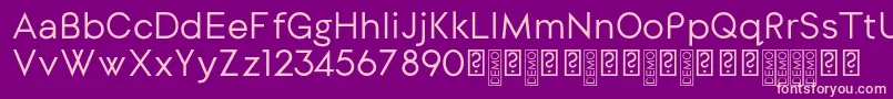 DylangothicRegular Font – Pink Fonts on Purple Background