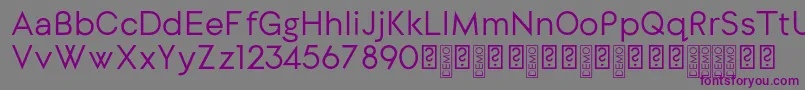 DylangothicRegular Font – Purple Fonts on Gray Background