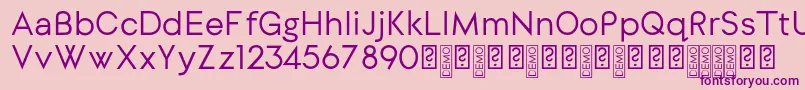 フォントDylangothicRegular – ピンクの背景に紫のフォント