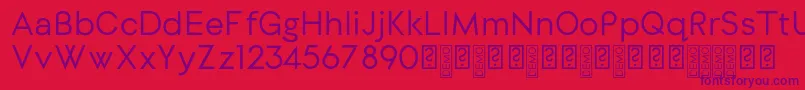 DylangothicRegular Font – Purple Fonts on Red Background