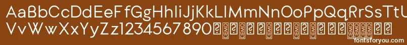 Шрифт DylangothicRegular – белые шрифты на коричневом фоне