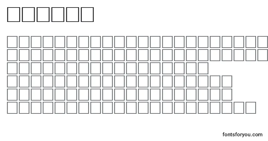 Schriftart Topo50 – Alphabet, Zahlen, spezielle Symbole