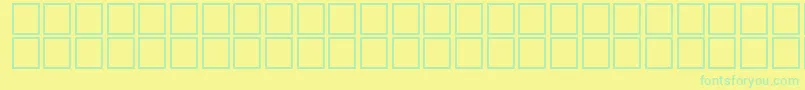 Topo50 Font – Green Fonts on Yellow Background