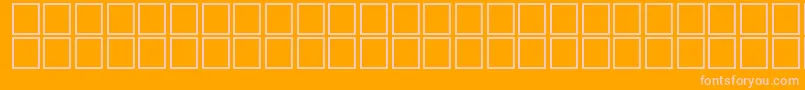 Topo50 Font – Pink Fonts on Orange Background