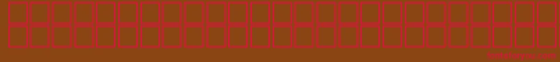 Topo50 Font – Red Fonts on Brown Background