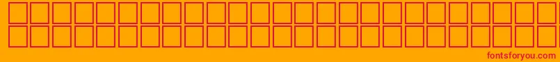 Topo50 Font – Red Fonts on Orange Background