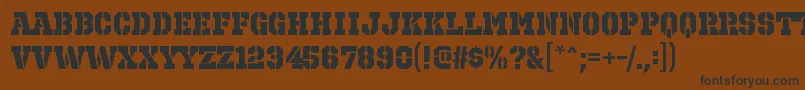 OctinprisonhvRegular Font – Black Fonts on Brown Background