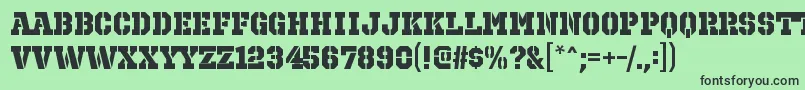 OctinprisonhvRegular Font – Black Fonts on Green Background