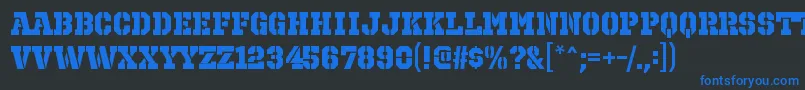 OctinprisonhvRegular Font – Blue Fonts on Black Background