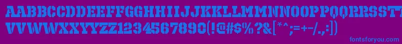 OctinprisonhvRegular Font – Blue Fonts on Purple Background