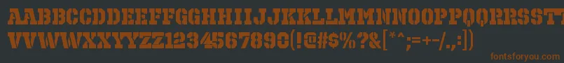 OctinprisonhvRegular Font – Brown Fonts on Black Background