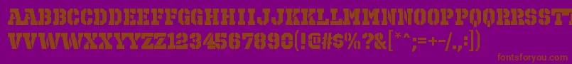 Шрифт OctinprisonhvRegular – коричневые шрифты на фиолетовом фоне