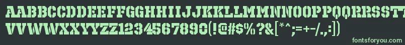 OctinprisonhvRegular Font – Green Fonts on Black Background