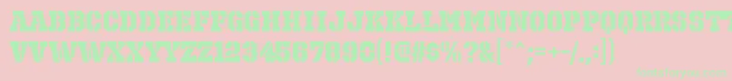 OctinprisonhvRegular Font – Green Fonts on Pink Background