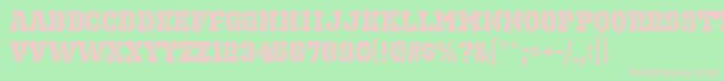 OctinprisonhvRegular Font – Pink Fonts on Green Background