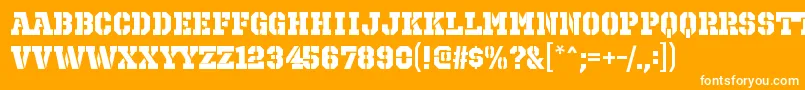 OctinprisonhvRegular Font – White Fonts on Orange Background