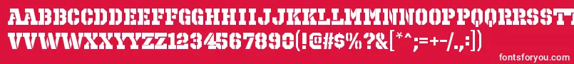 OctinprisonhvRegular Font – White Fonts on Red Background