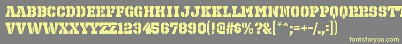OctinprisonhvRegular Font – Yellow Fonts on Gray Background