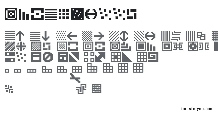Schriftart OpnBitfuul – Alphabet, Zahlen, spezielle Symbole