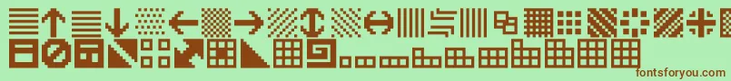 OpnBitfuul Font – Brown Fonts on Green Background
