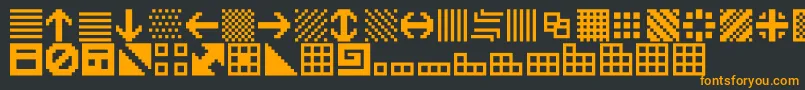 OpnBitfuul Font – Orange Fonts on Black Background