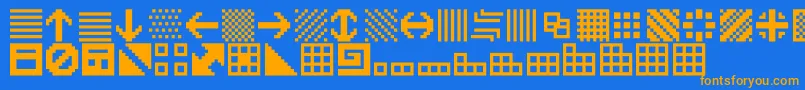 Шрифт OpnBitfuul – оранжевые шрифты на синем фоне