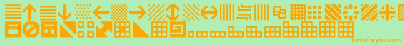 OpnBitfuul Font – Orange Fonts on Green Background