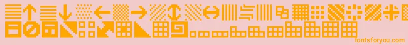 OpnBitfuul Font – Orange Fonts on Pink Background