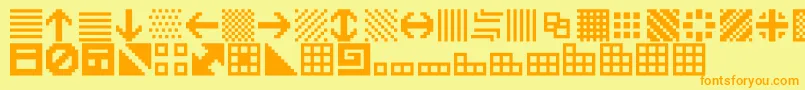 OpnBitfuul Font – Orange Fonts on Yellow Background