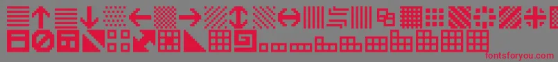OpnBitfuul Font – Red Fonts on Gray Background