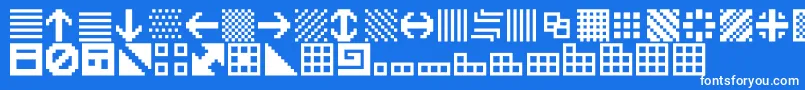 フォントOpnBitfuul – 青い背景に白い文字