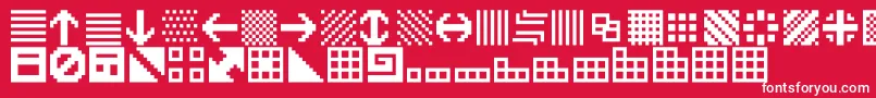 Шрифт OpnBitfuul – белые шрифты на красном фоне
