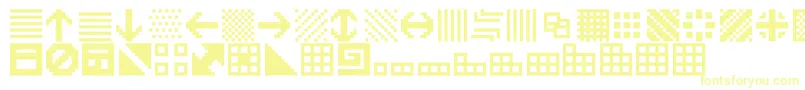OpnBitfuul-Schriftart – Gelbe Schriften auf weißem Hintergrund