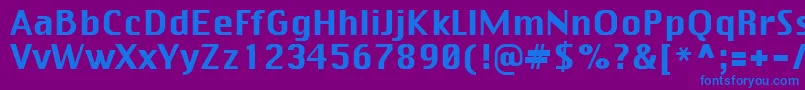 Virtue Font – Blue Fonts on Purple Background