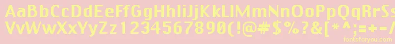 Virtue Font – Yellow Fonts on Pink Background