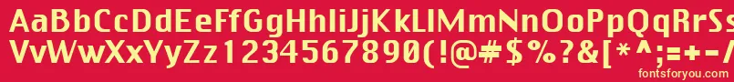 Virtue Font – Yellow Fonts on Red Background