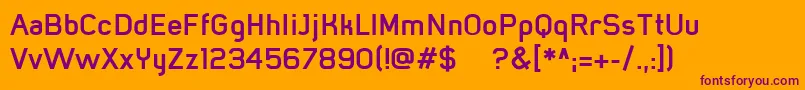 MistergiaccoBold Font – Purple Fonts on Orange Background