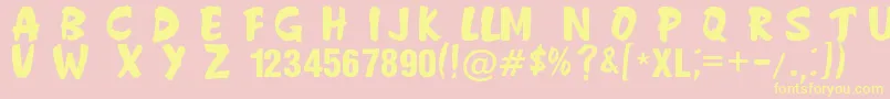 AndersonFireballXl5 Font – Yellow Fonts on Pink Background
