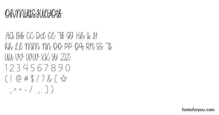 Czcionka OhMyItsJulyOtf – alfabet, cyfry, specjalne znaki