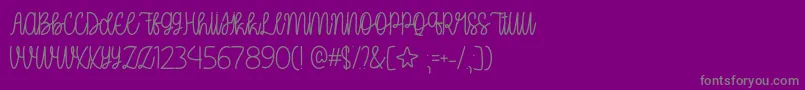 OhMyItsJulyOtf Font – Gray Fonts on Purple Background