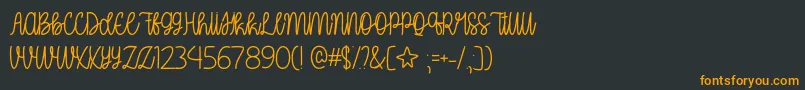 OhMyItsJulyOtf Font – Orange Fonts on Black Background