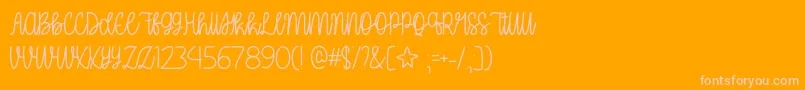 OhMyItsJulyOtf Font – Pink Fonts on Orange Background