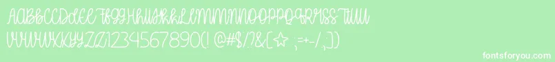 OhMyItsJulyOtf Font – White Fonts on Green Background