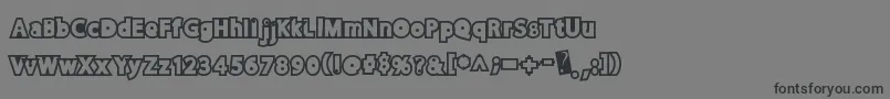 フォントDiscorush – 黒い文字の灰色の背景