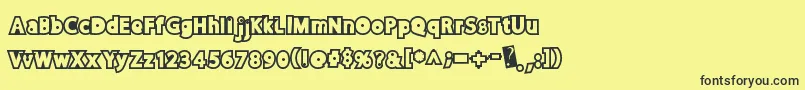 Discorush Font – Black Fonts on Yellow Background